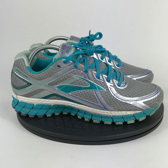 Brooks GTS 13 Gray/Aqua Athletic Running Shoes Women’s Size 10 Wide - Picture 4 of 11